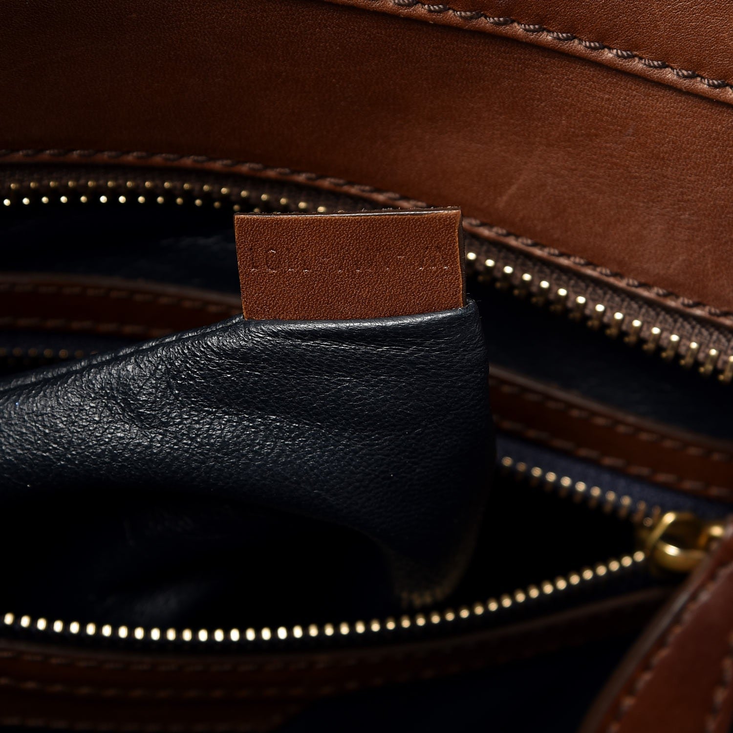 Celine Smooth Calfskin Mini Tri-Color Luggage Navy 7 of 13