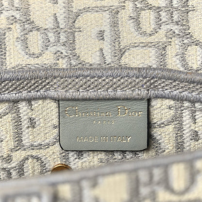 Christian Dior Oblique Embroidered Saddle Bag Grey 5 of 8