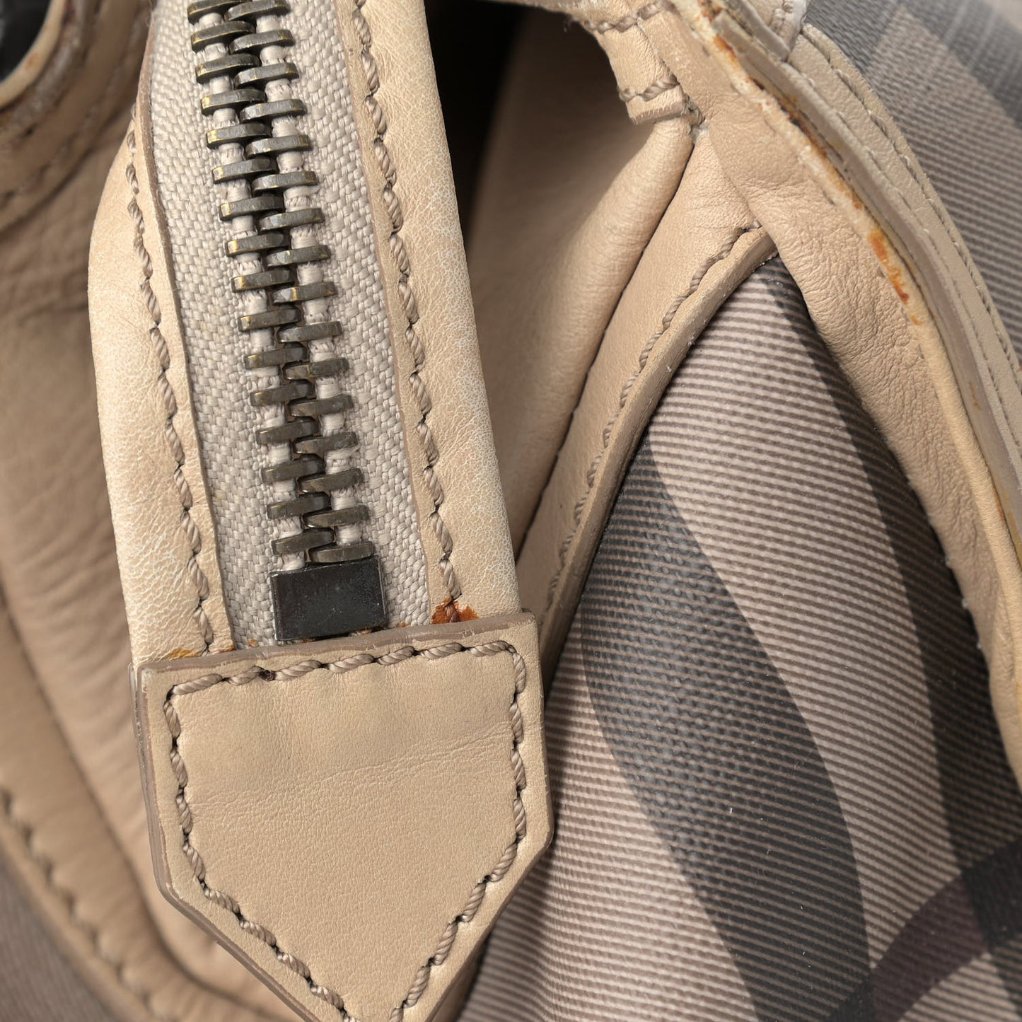 Smoked Check Satchel Trench