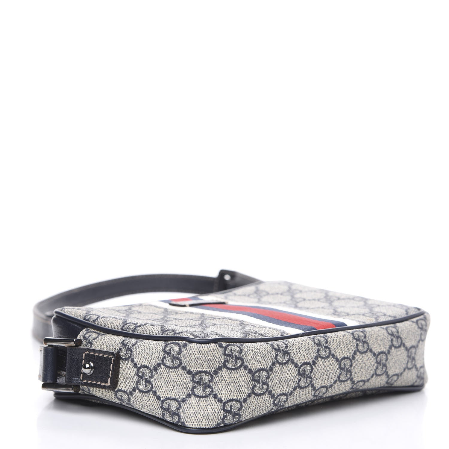 Gucci GG Supreme Monogram Web Small Shoulder Bag Navy 3 of 12