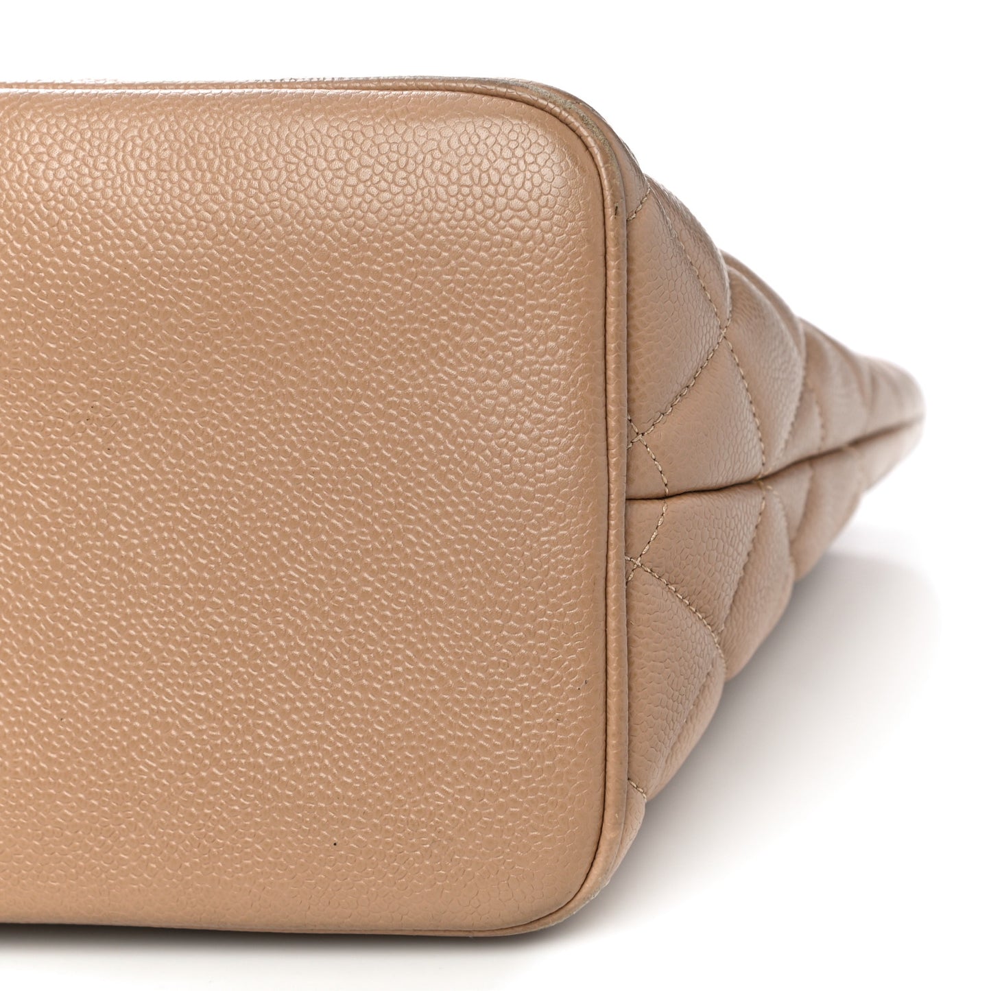 Caviar Quilted Medallion Tote Beige