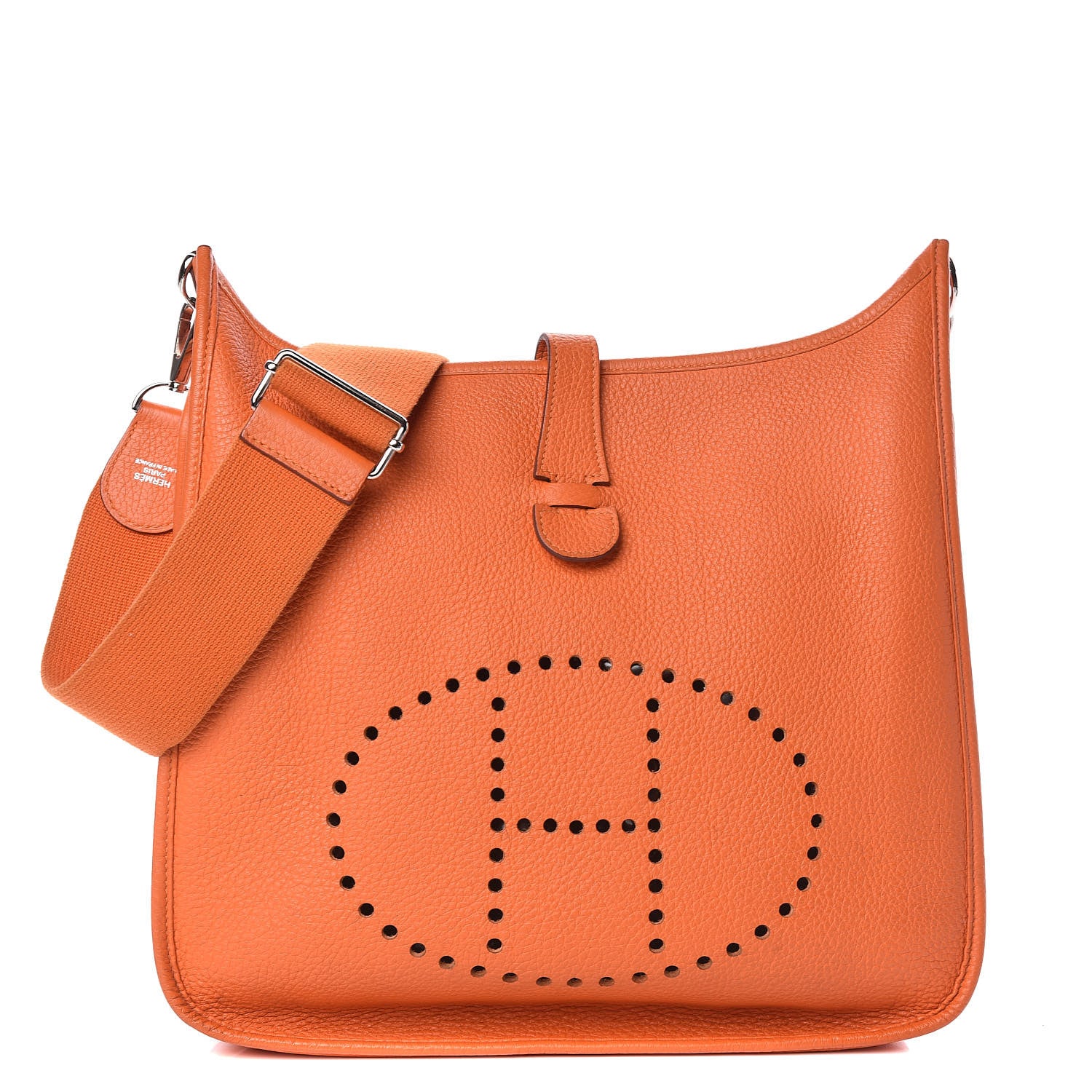 Hermes Taurillon Clemence Evelyne III GM Orange 1 of 12