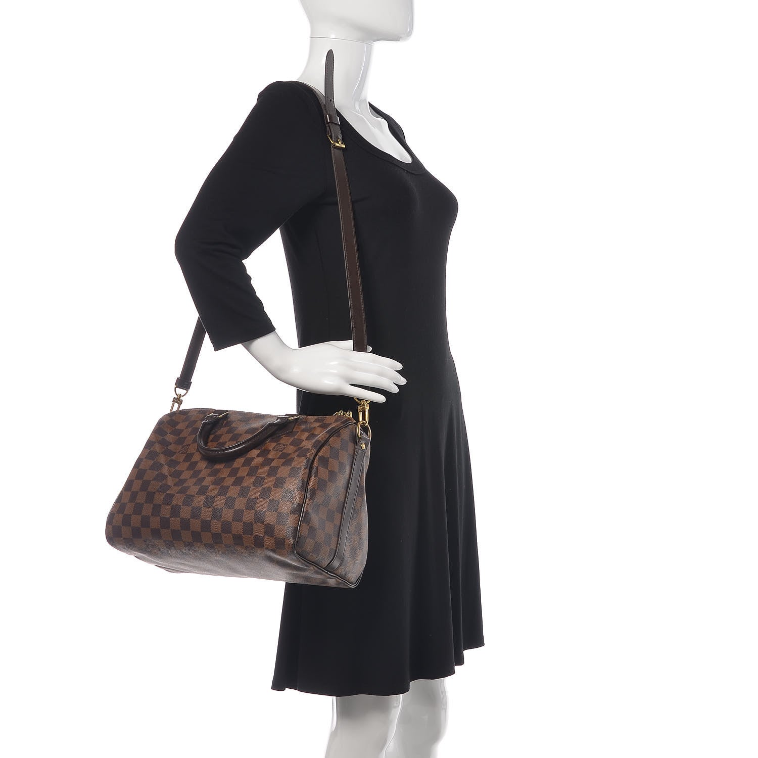 Louis Vuitton Damier Ebene Speedy Bandouliere 30 2 of 15