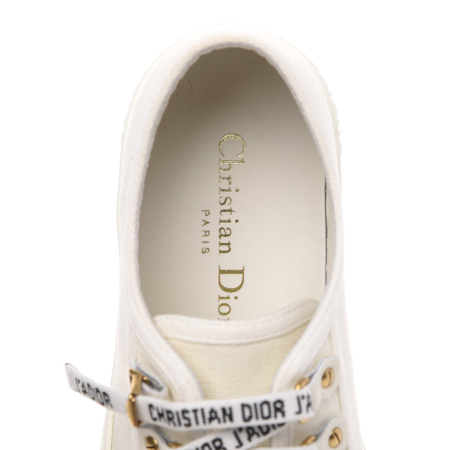 Canvas Walk'n Dior Low Top Sneakers 36 White