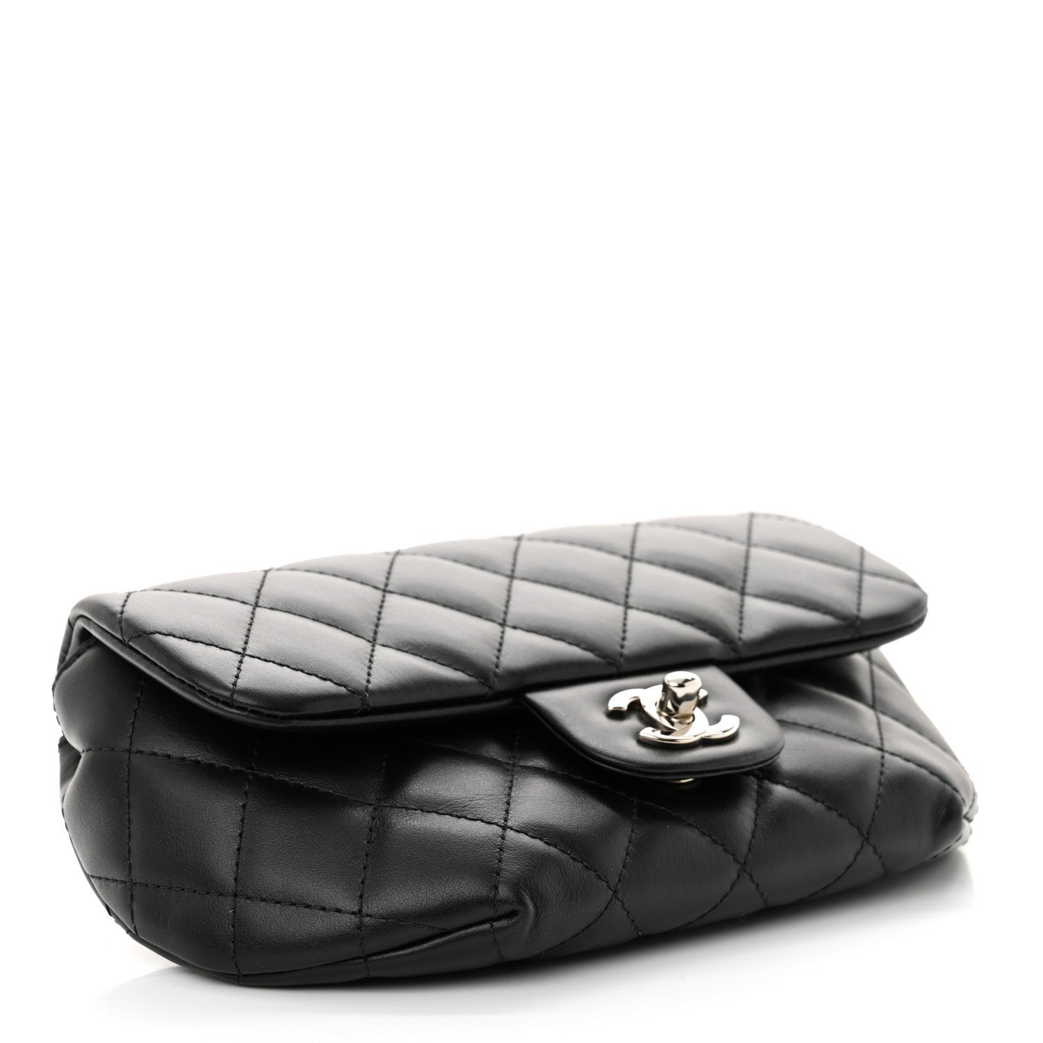 Chanel Calfskin Quilted CC Uniform Flap Belt Bag Black 4 of 7
