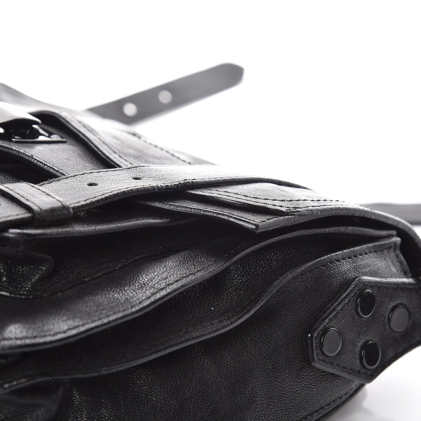 Lambskin PS1 Mini Pouch Messenger Black