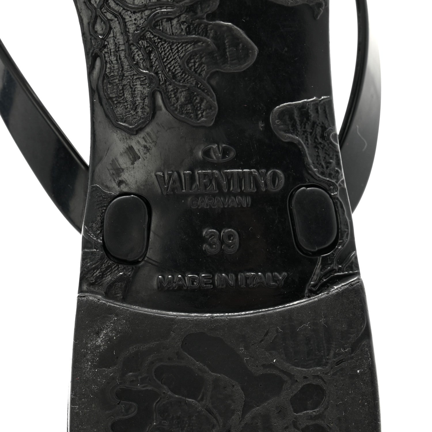 Valentino Garavani PVC Jelly Rockstud Bow Thong Sandals 39 Black 7 of 12