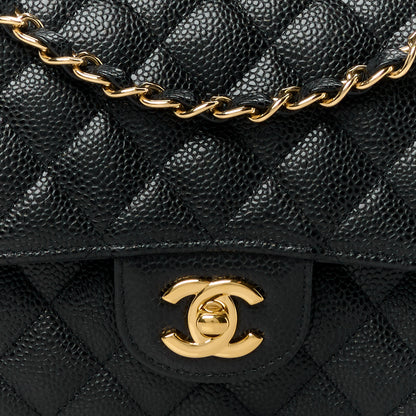 Chanel Caviar Quilted Medium Double Flap Black 9 of 11