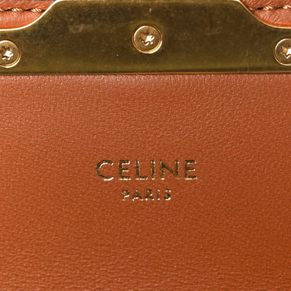 Celine Canvas Calfskin Triomphe Shoulder Bag Tan 5 of 8