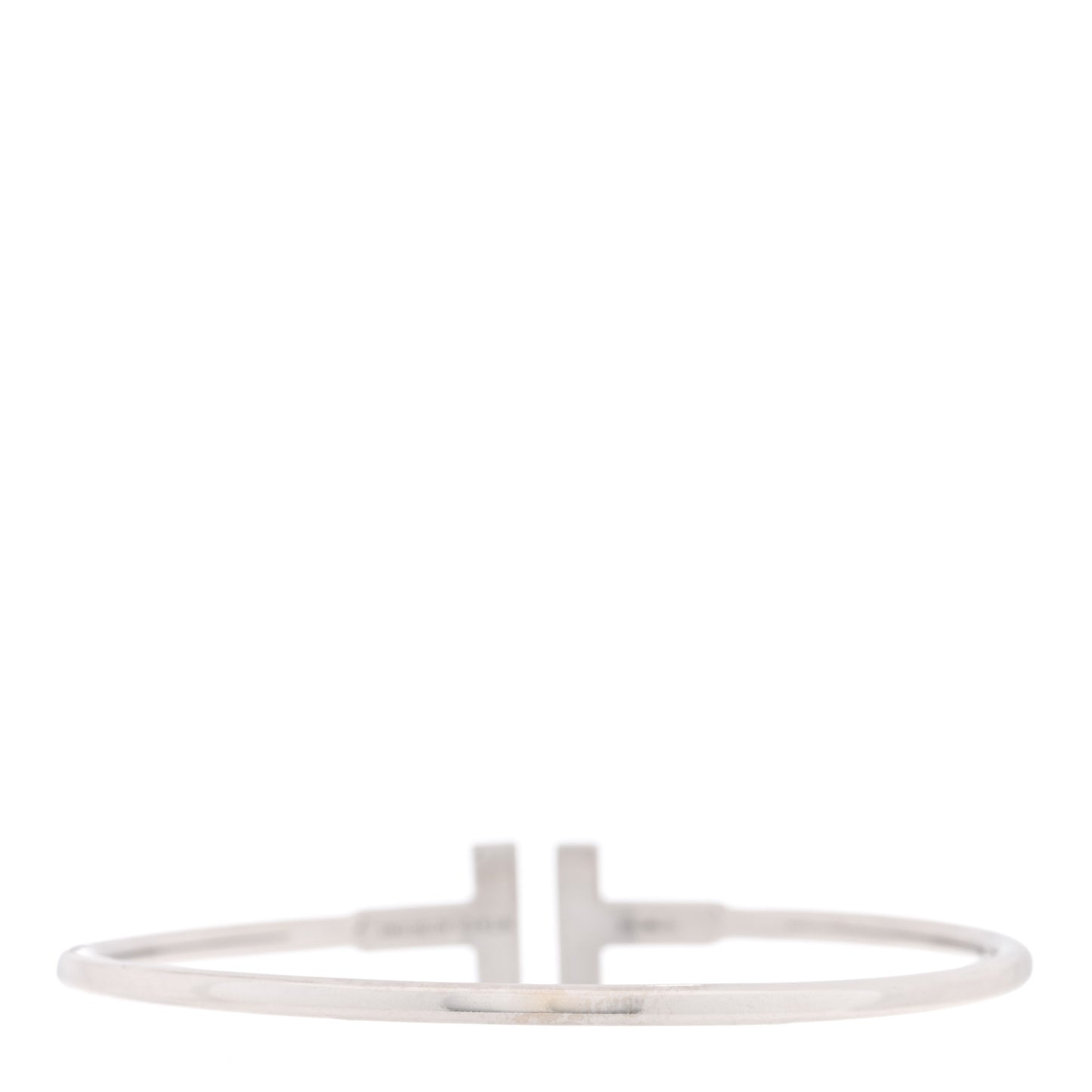 18K White Gold Diamond T Wire Bracelet