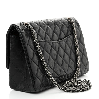 Chanel Aged Calfskin Quilted 2.55 Reissue 225 Flap Black 3 of 7