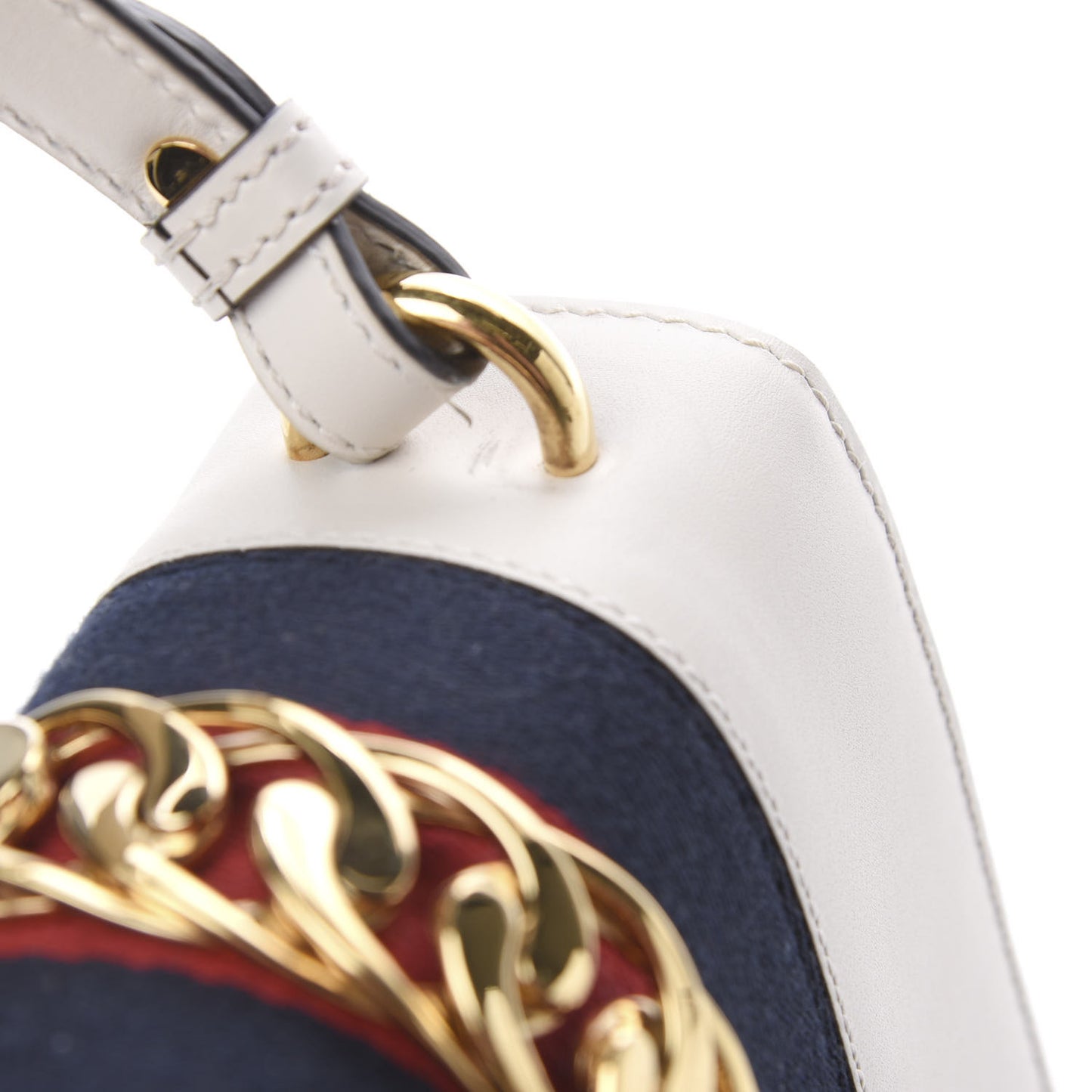 Calfskin Mini Sylvie Top Handle Bag White