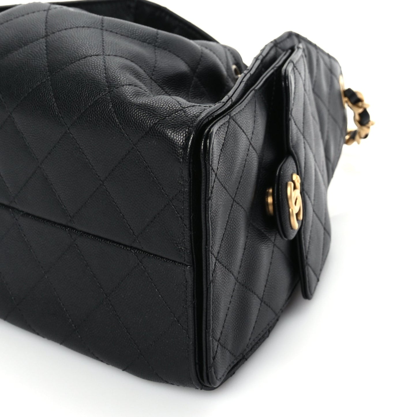 Caviar Quilted Small  25 Handbag Black