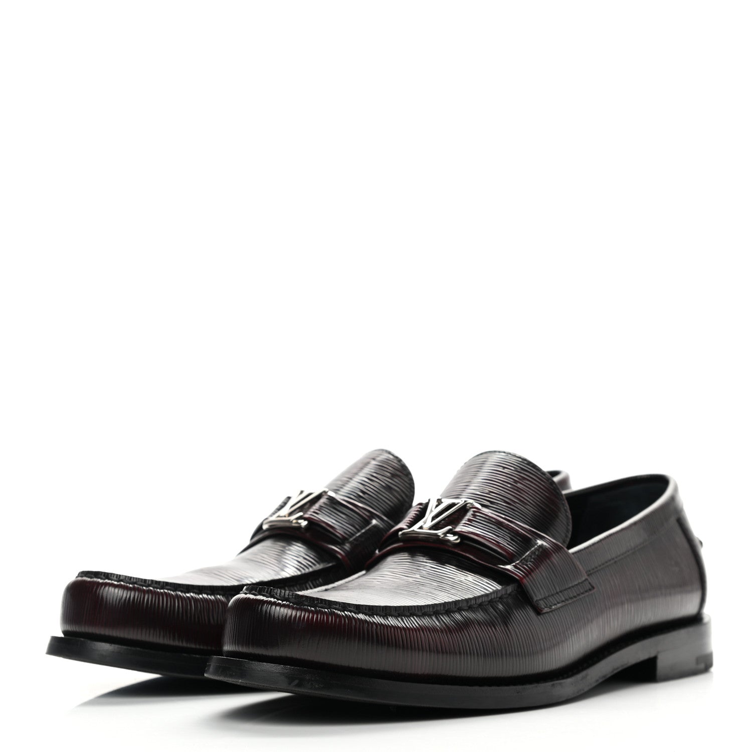 Louis Vuitton Epi Mens Major Loafers 7 Burgundy 3 of 10