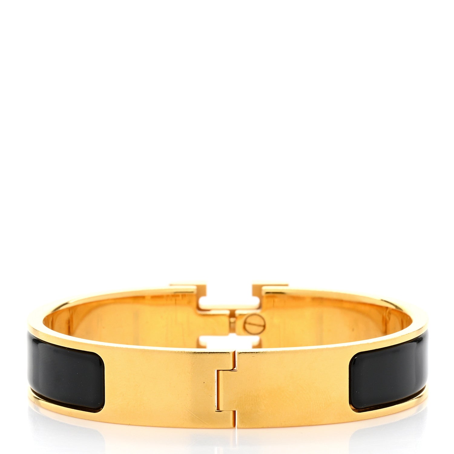 Hermes Enamel Narrow Clic Clac H Bracelet PM Black 3 of 5