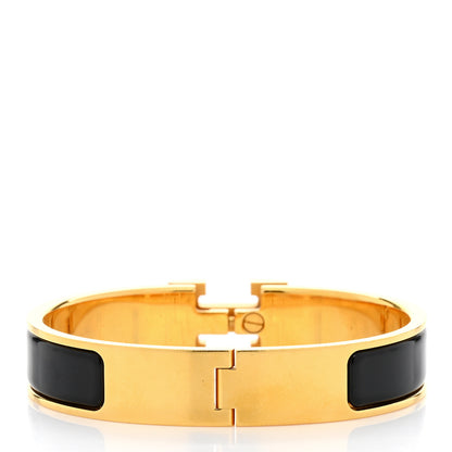 Hermes Enamel Narrow Clic Clac H Bracelet PM Black 3 of 5