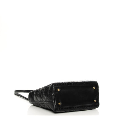 Christian Dior Lambskin Cannage Medium Lady Dior Black 4 of 8