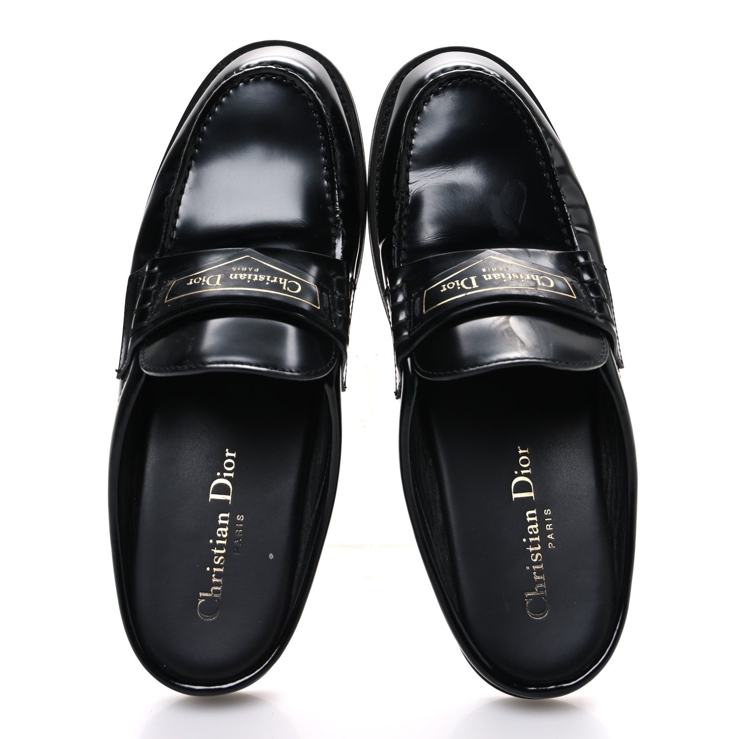 Brushed Calfskin Boy Loafer Mule 36 Black