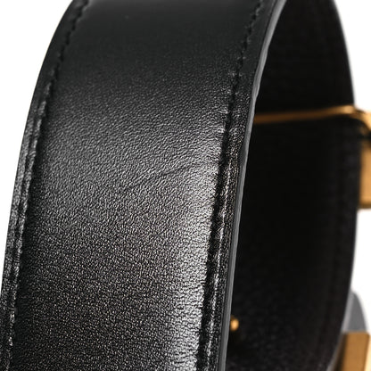 Hermes Box Togo Reversible 32mm H Belt 75 Black Chocolate 8 of 8