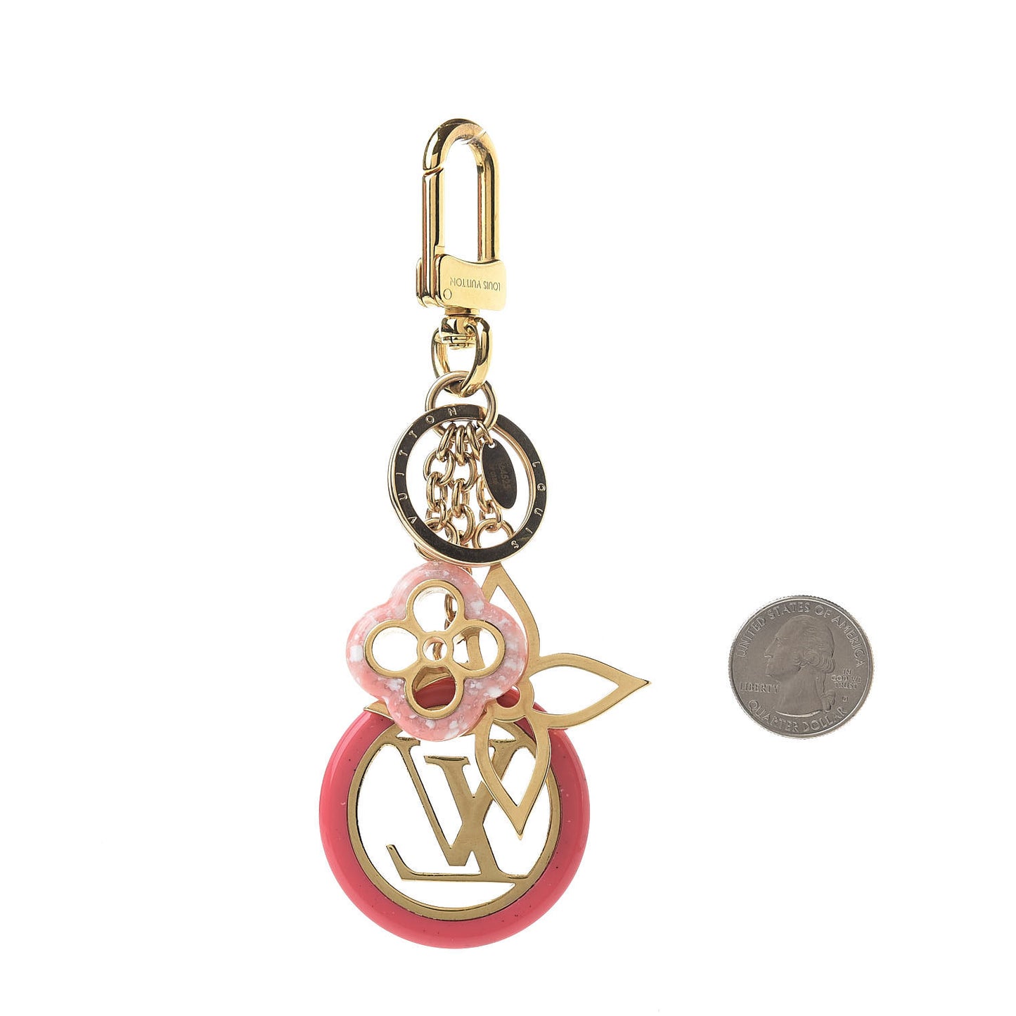 Colorline Bag Charm Key Holder Pink Glitter
