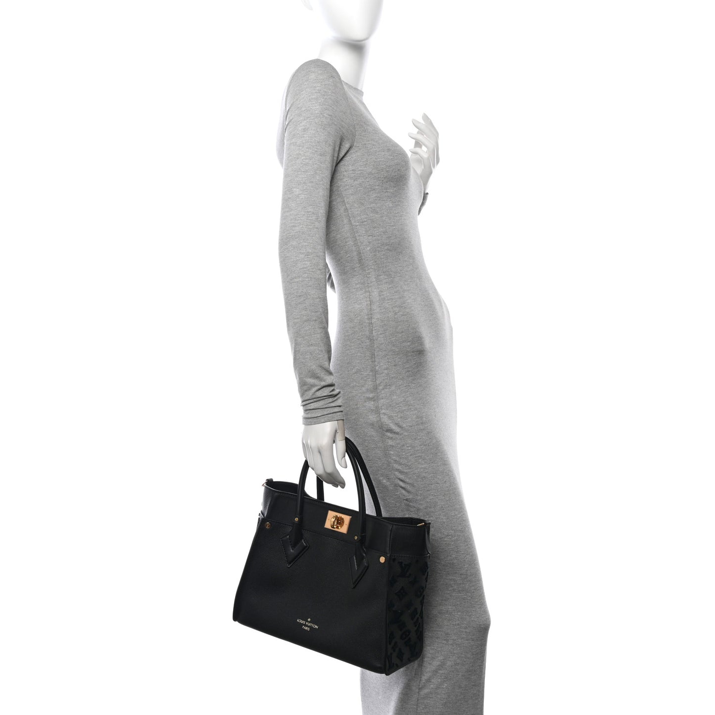 Calfskin Monogram Tufting On My Side Black