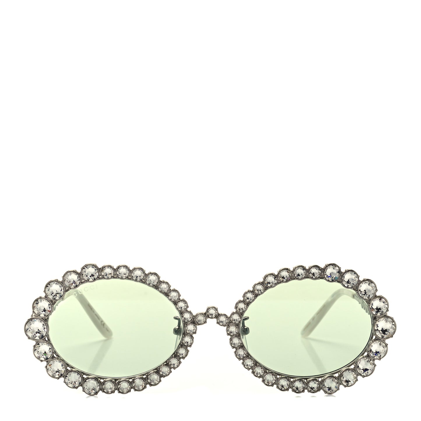 Crystal Oval Sunglasses GG0620S Silver