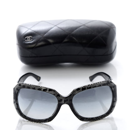 Chanel Acetate CC Lace Effect Sunglasses 5146 Black White 8 of 8