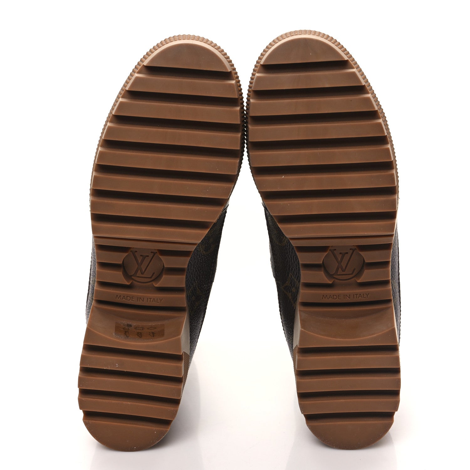 Louis Vuitton Suede Calfskin Monogram Platform Desert Boots 37 Dark Gray 5 of 9