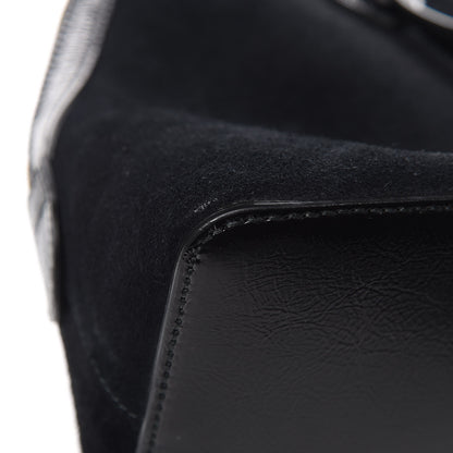 Gucci Suede Patent GG Web Medium Ophidia Top Handle Dome Bag Black 11 of 12