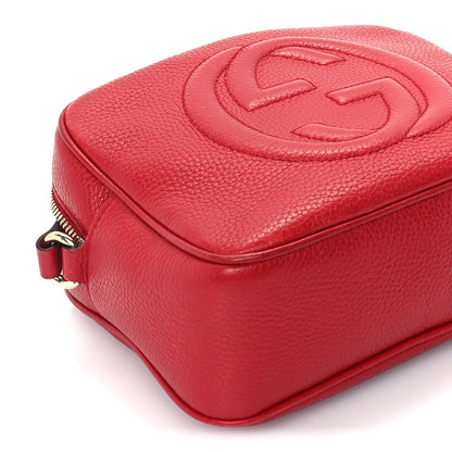 Gucci Pebbled Calfskin Small Soho Disco Bag  Vibrant Red 7 of 8