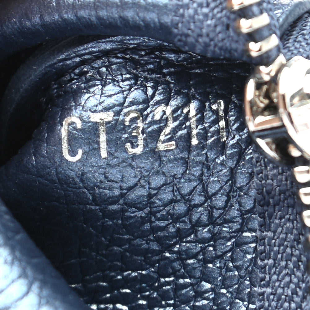 Metallic Empreinte Monogram Giant Key Pouch Navy Nacre