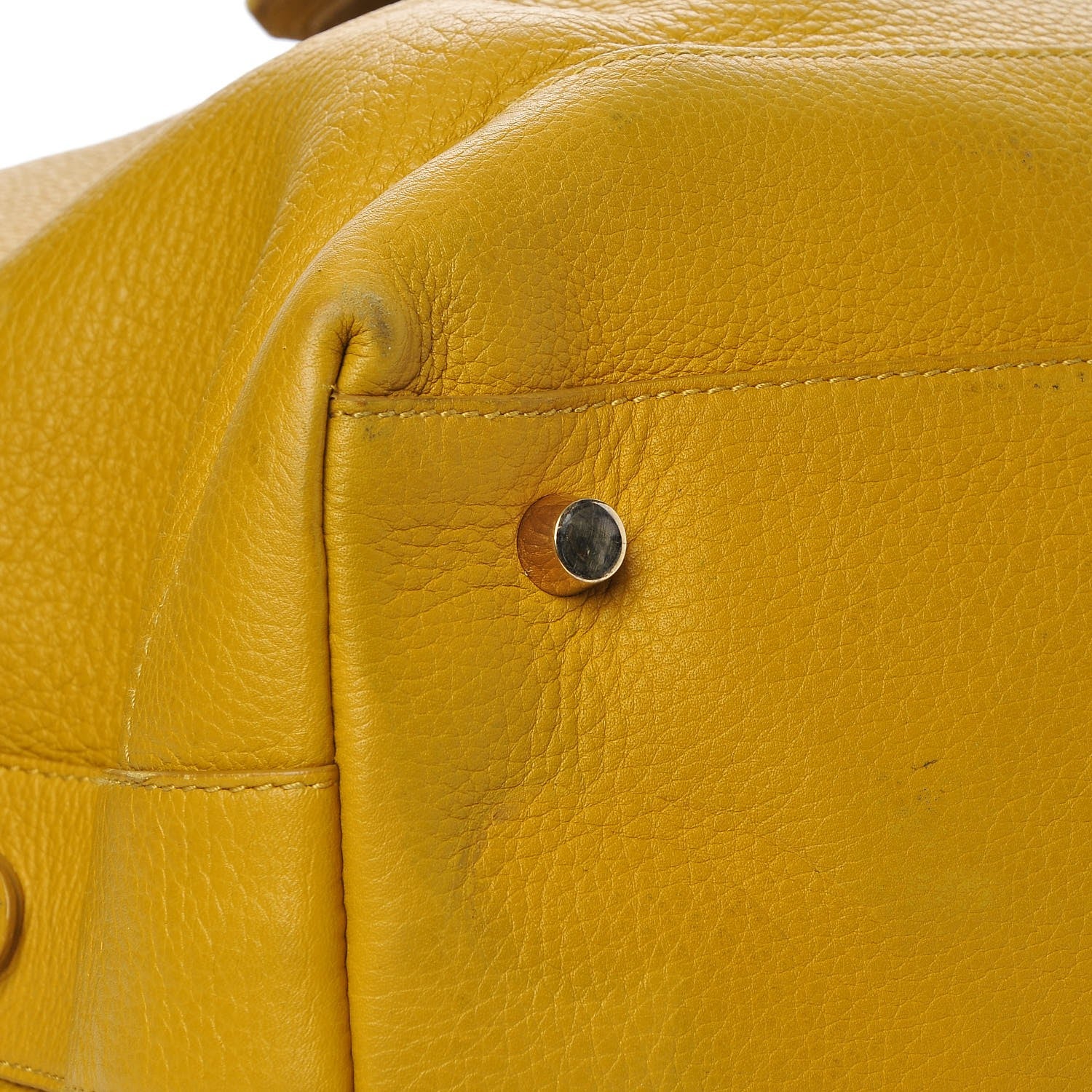 Burberry Pebbled Calfskin Prentice Tote Yellow 9 of 11