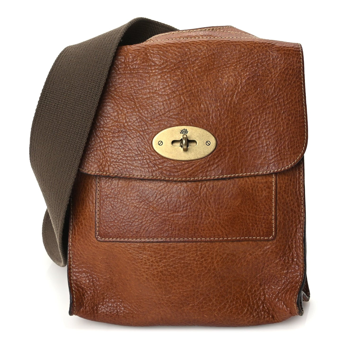 Grain Calfskin New Antony Messenger Crossbody Oak