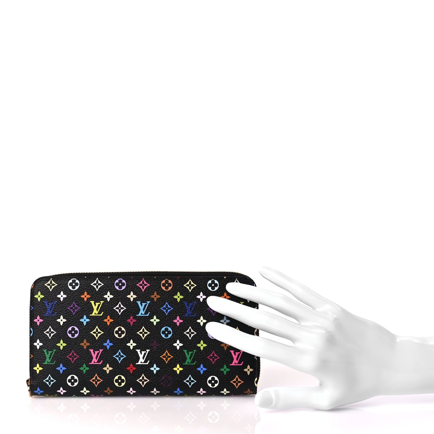 Louis Vuitton Monogram Multicolor Zippy Wallet Black Grenade 2 of 8