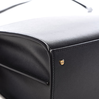 Saint Laurent Grain de Poudre Medium Classic Monogram Cassandra Top Handle Black Rouge Legion 12 of 14