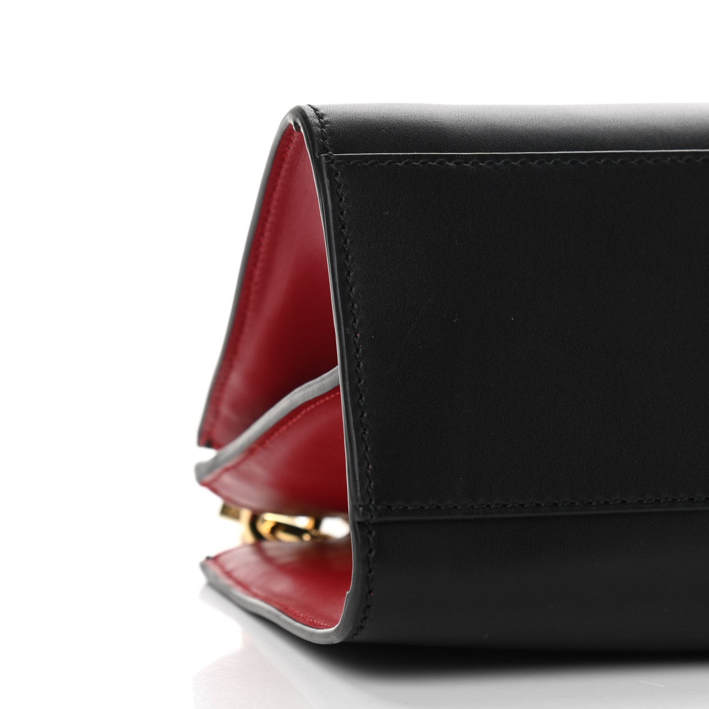 Nappa Bamboo Web Mini Nymphaea Top Handle Bag Black