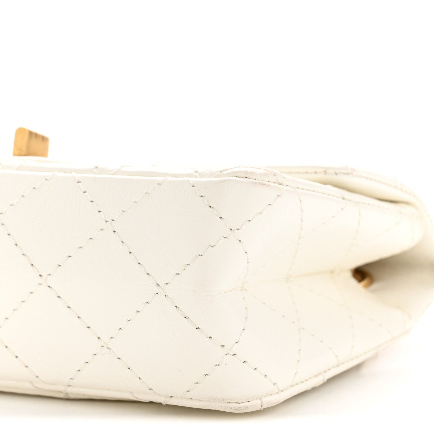 Chanel Aged Calfskin Quilted 2.55 Reissue Mini Flap White 10 of 14