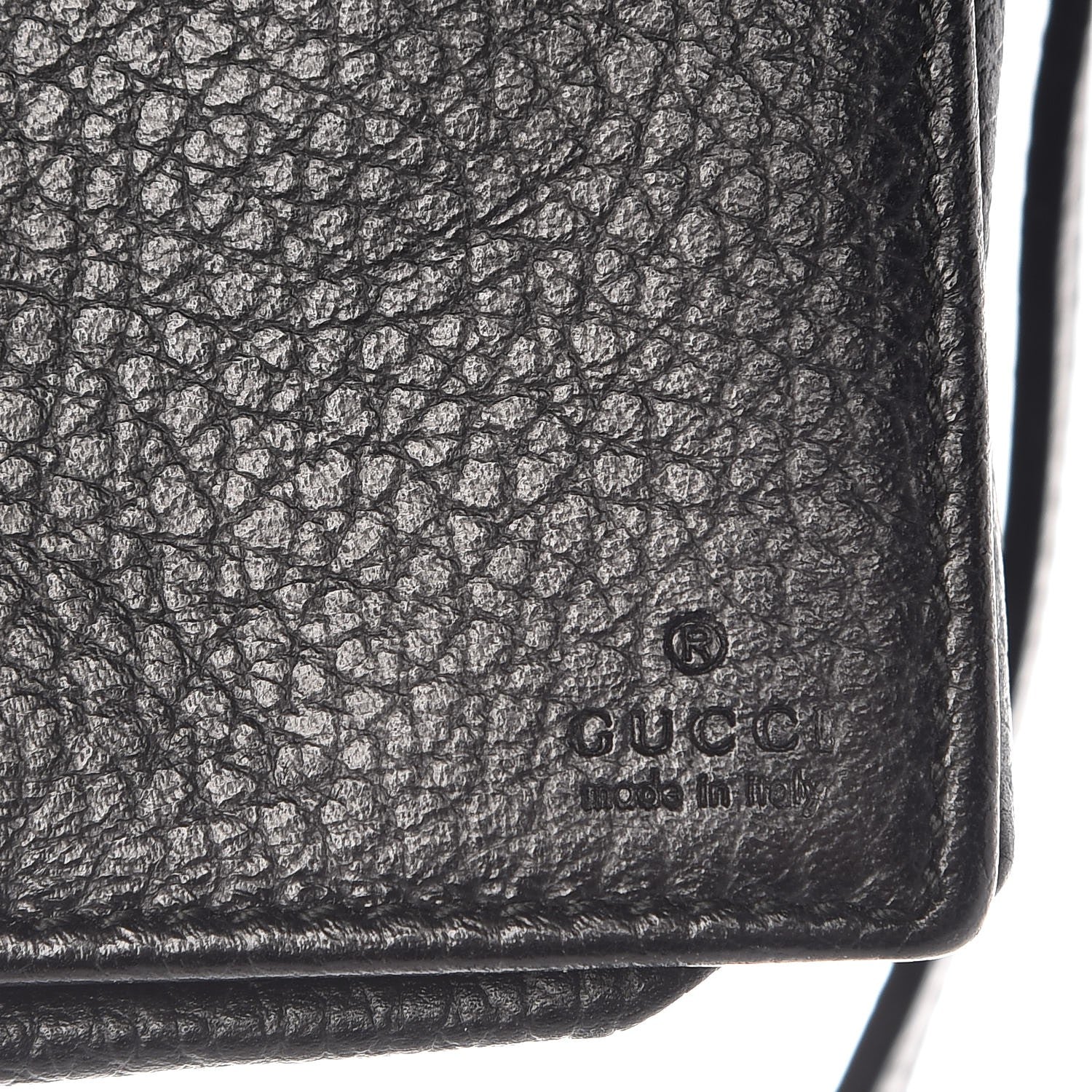 Gucci Dollar Calfskin Mini Swing Wallet Bag Black 7 of 8