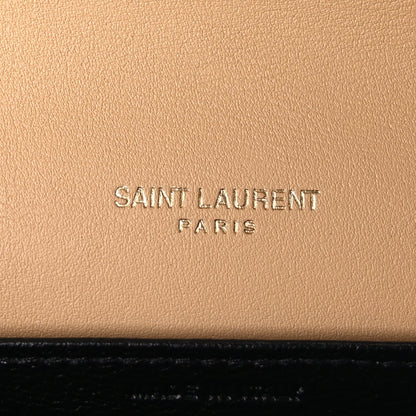 Saint Laurent Micro Raffia Monogram Uptown Chain Wallet Natural Hay Blush 5 of 8