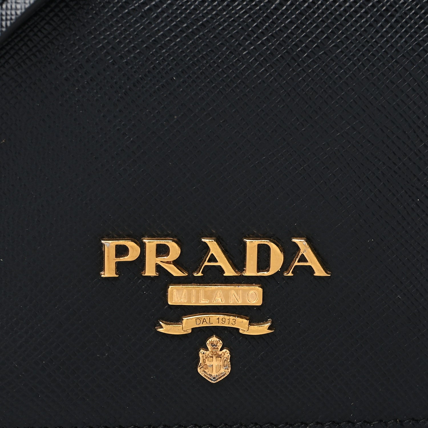 Prada Saffiano Metal Card Holder Wristlet Black 7 of 9
