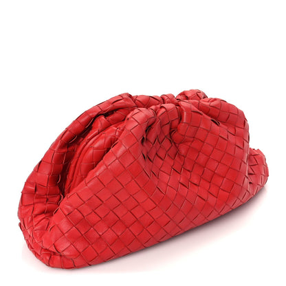 Bottega Veneta Nappa Maxi Intrecciato The Pouch Oversized Clutch Bright Red 3 of 9