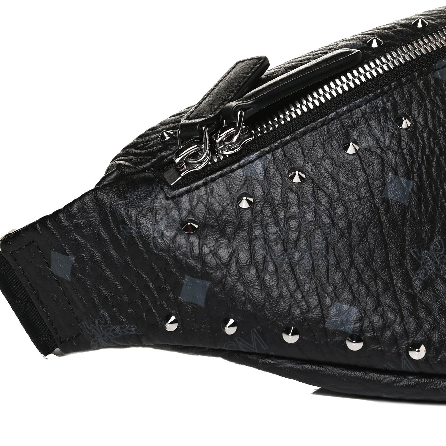 MCM Visetos Studded Belt Bag Black 9 of 11