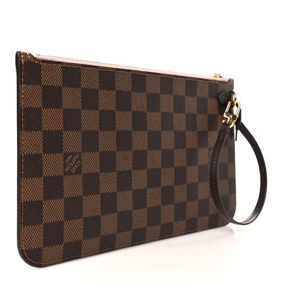 Louis Vuitton Damier Ebene Neverfull MM GM Pochette Rose Ballerine 2 of 7