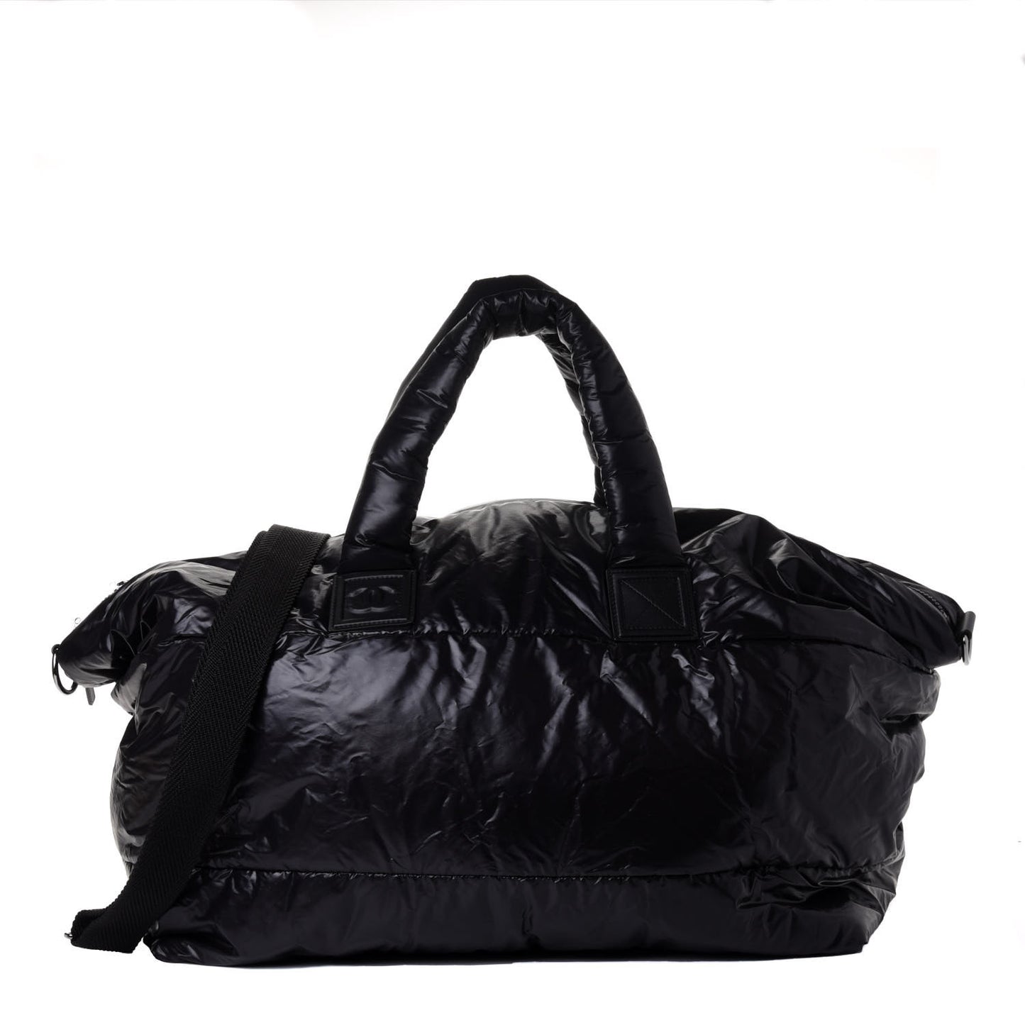 Nylon Quilted Large Coco Cocoon Tote Black