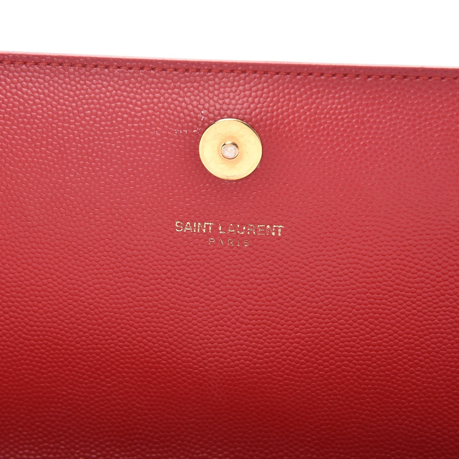 Saint Laurent Grain De Poudre Classic Monogram Cassandre Clutch New Red 7 of 9