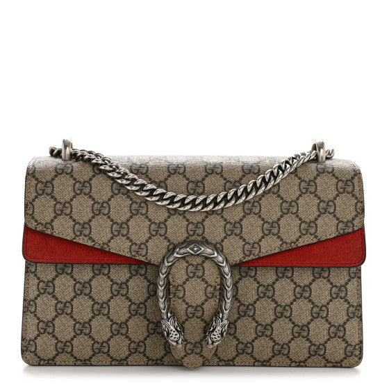 Gucci GG Supreme Monogram Small Dionysus Shoulder Bag Red 1 of 2