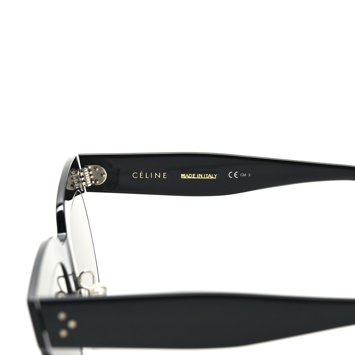 Celine Acetate Kim Sunglasses CL 41444/S Black 5 of 8