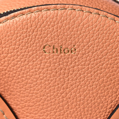 Chloe Grained Shiny Calfskin Mini Round Daria Bag Peach Bloom 7 of 9