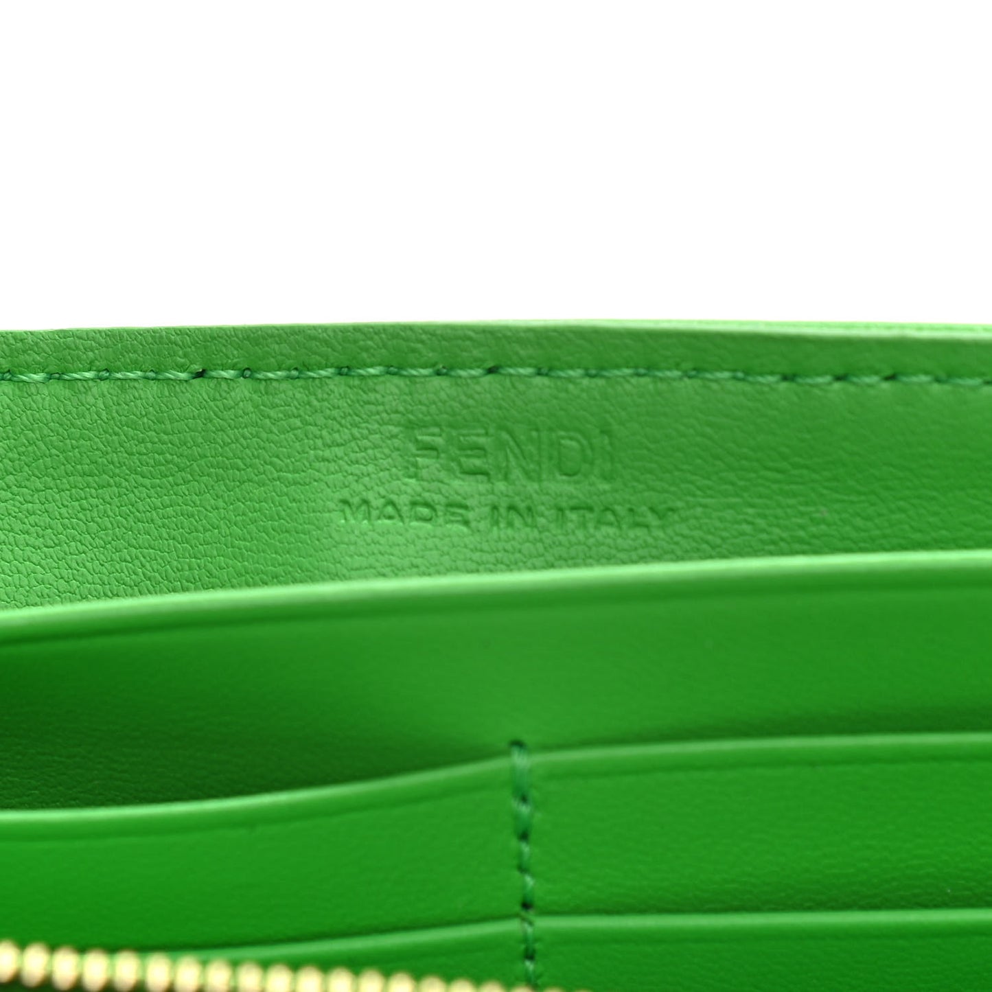 Nappa Matisse FF Embossed Continental Wallet On Chain Tomatillo