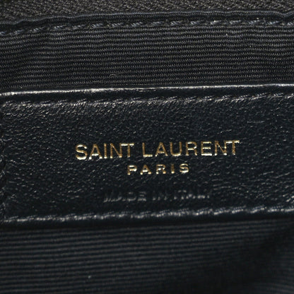 Saint Laurent Lambskin Quilted Small Loulou Puffer Monogram Chain Satchel Dark Beige 5 of 8